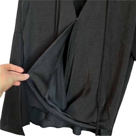 NWT! Kenneth Cole black faux wrap blouse - Picture 8 of 10